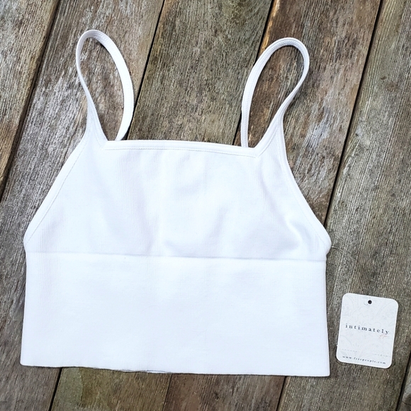 Free People Andi Square Neck Seamless Bra White MSRP $38 FP076 - Picture 6 of 13